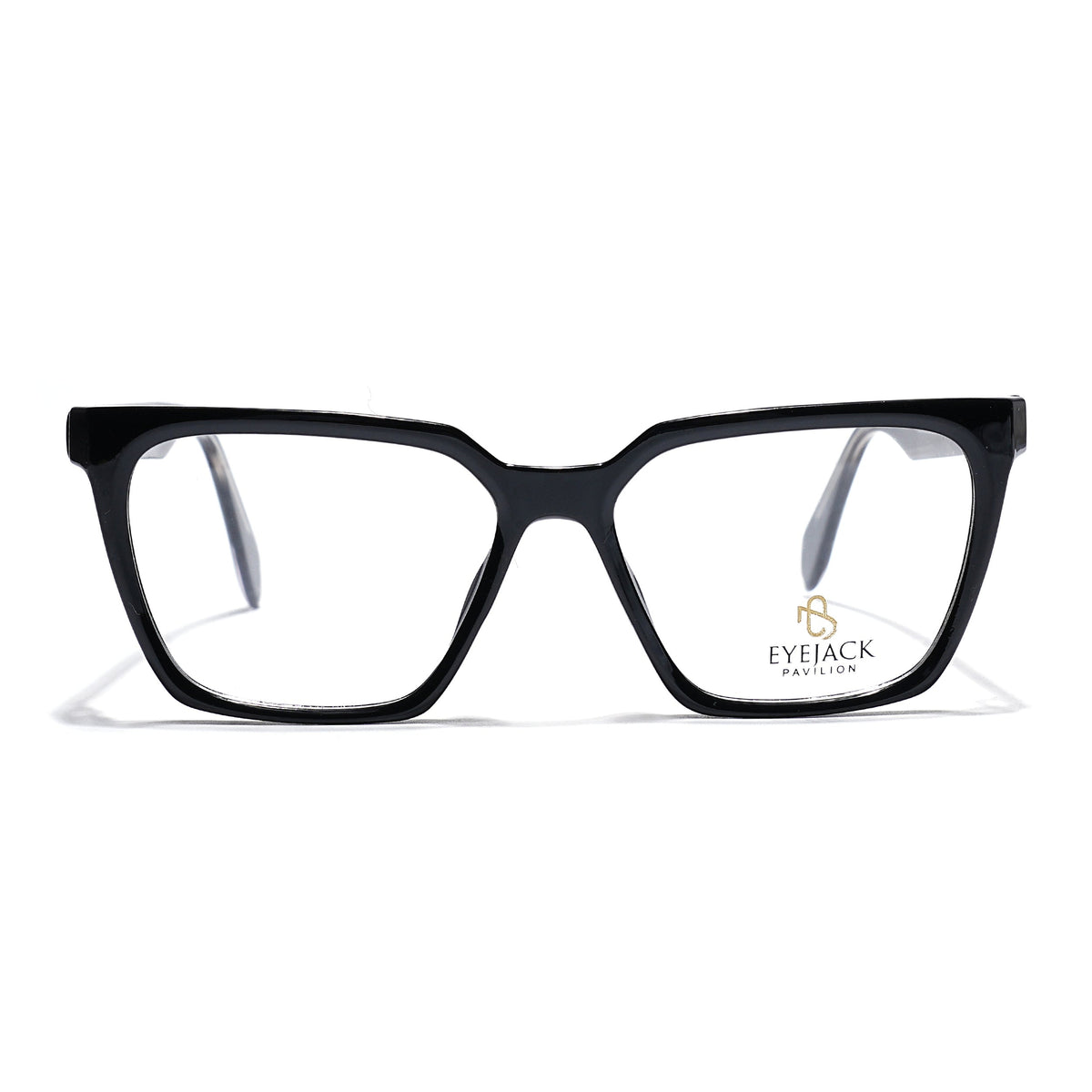 Eyejack Shine Black Wayfarer Eyeglasses for Men & Women (163009FCL2300)