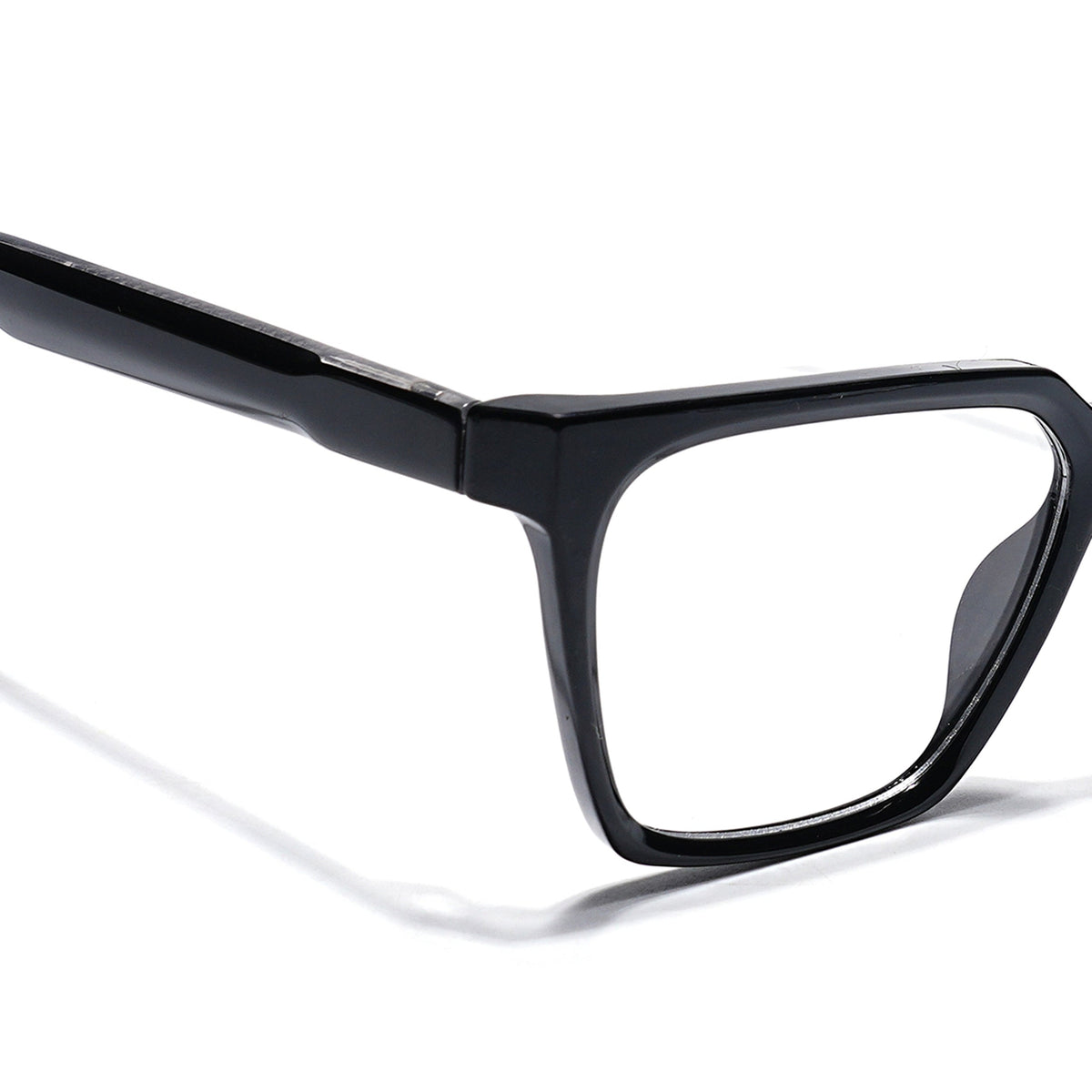 Eyejack Shine Black Wayfarer Eyeglasses for Men & Women (163009FCL2300)