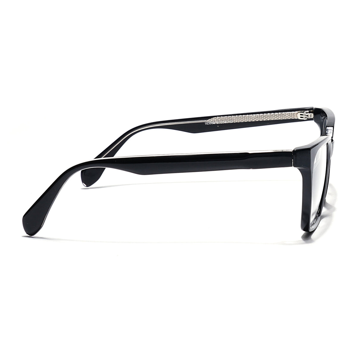 Eyejack Shine Black Wayfarer Eyeglasses for Men & Women (163009FCL2300)