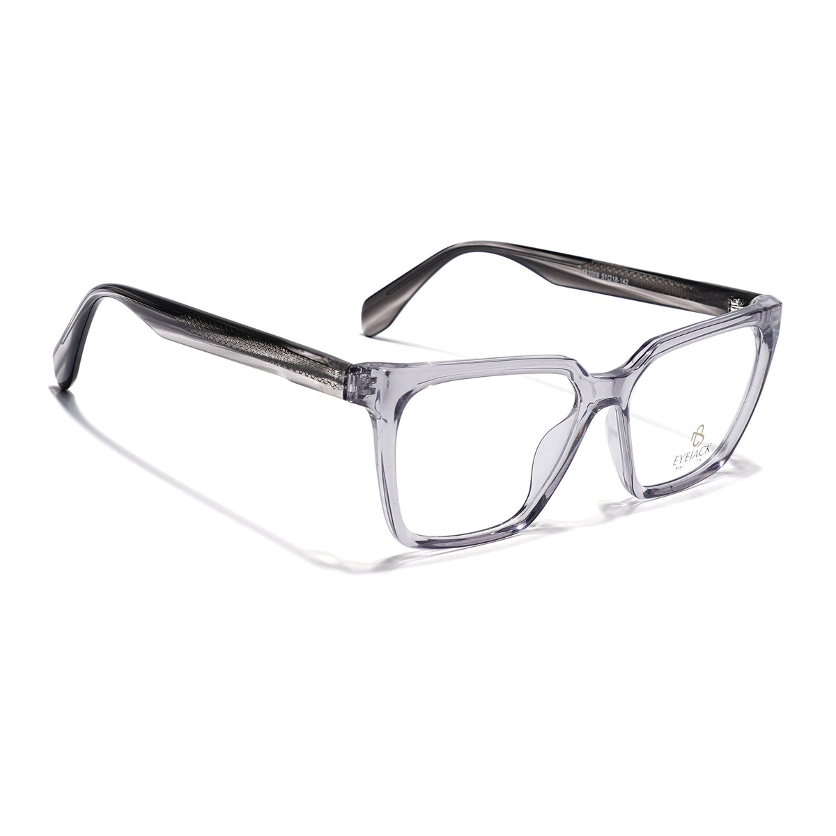 Eyejack Grey Wayfarer Eyeglasses for Men & Women (163009FCL2302)