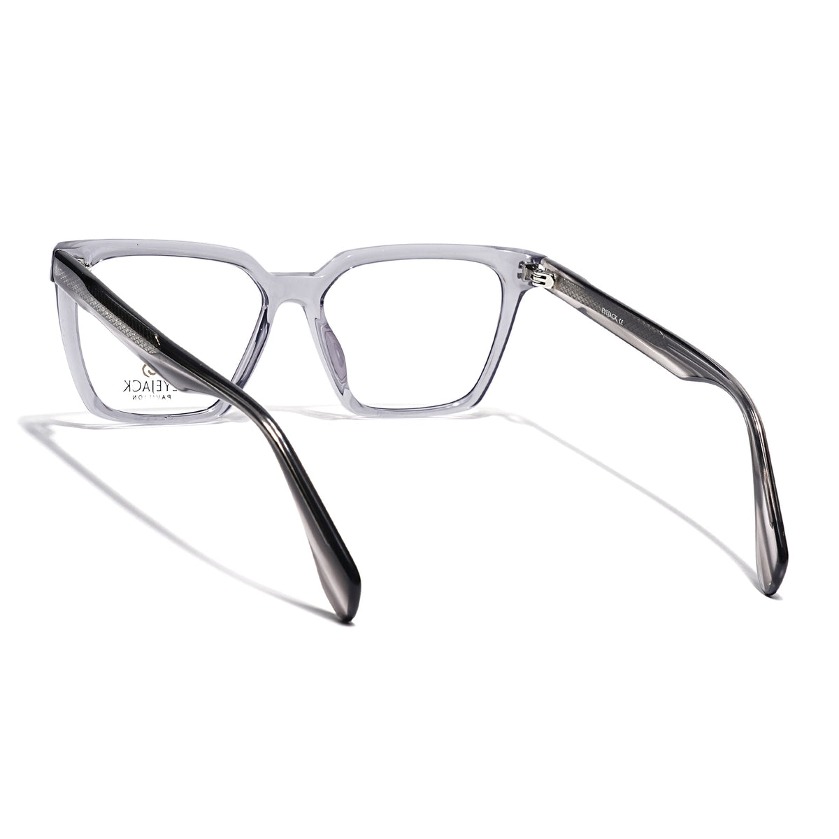 Eyejack Grey Wayfarer Eyeglasses for Men & Women (163009FCL2302)