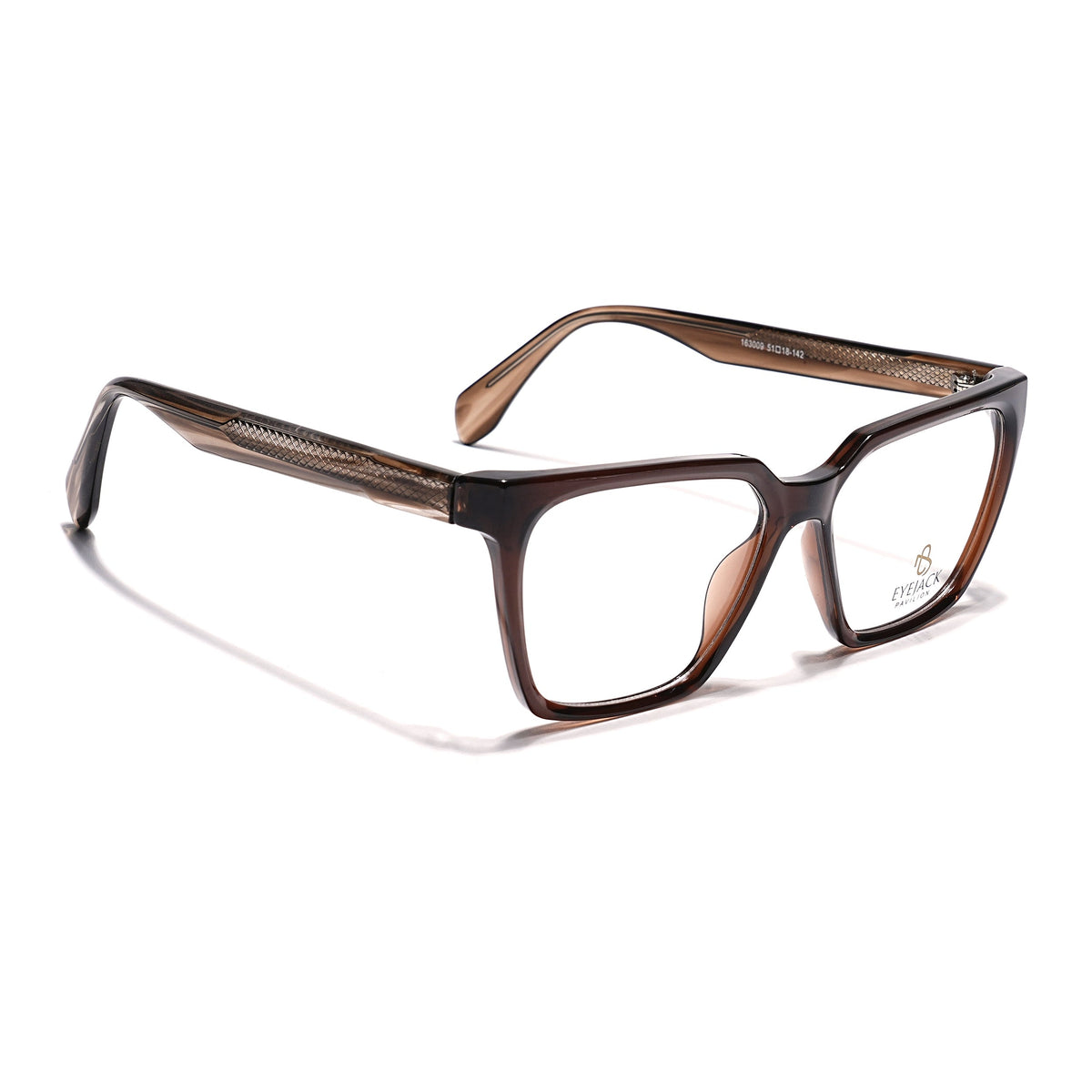 Eyejack Brown Wayfarer Eyeglasses for Men & Women (163009FCL2303)