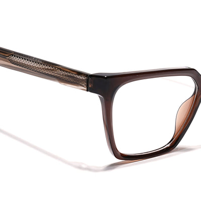 Eyejack Brown Wayfarer Eyeglasses for Men & Women (163009FCL2303)