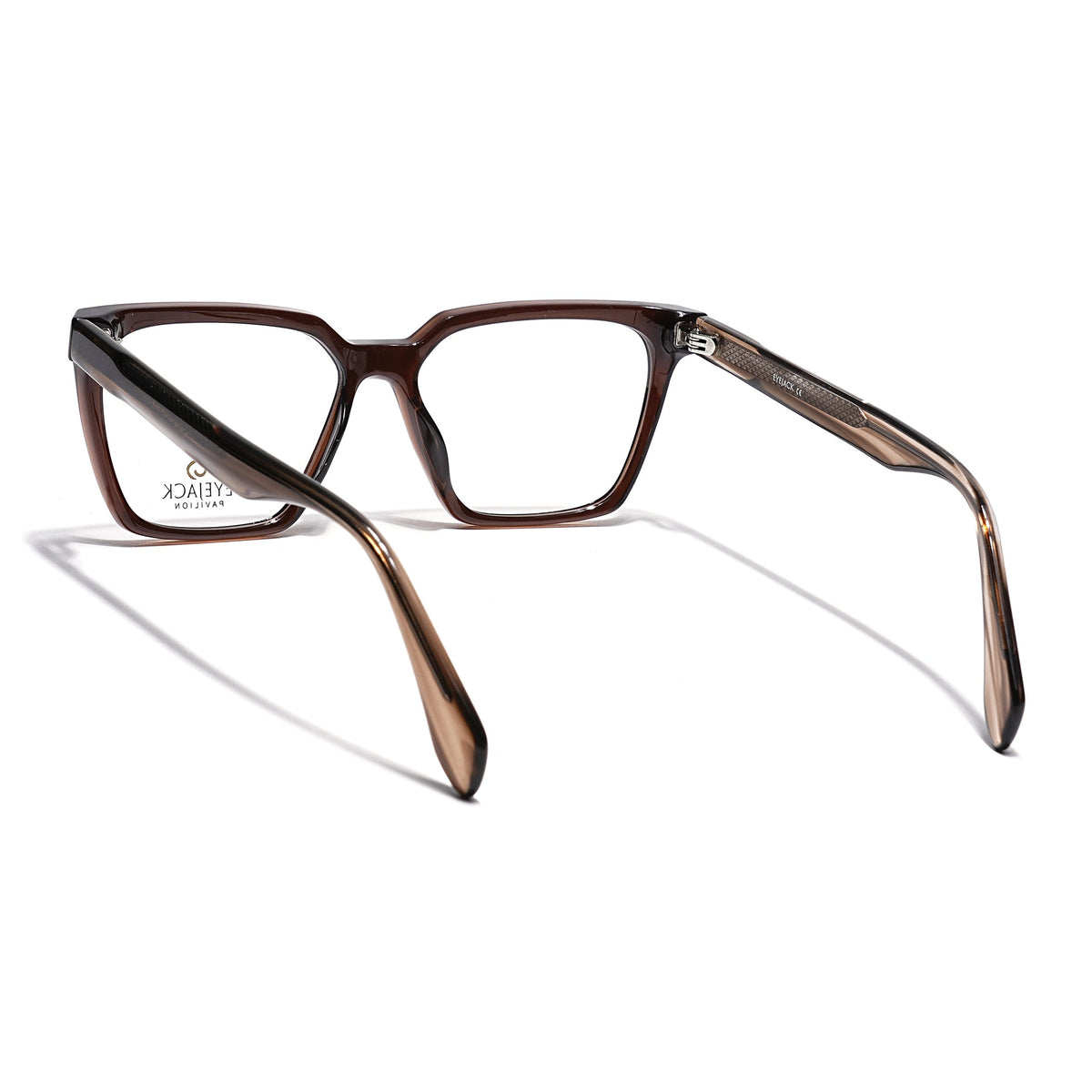 Eyejack Brown Wayfarer Eyeglasses for Men & Women (163009FCL2303)