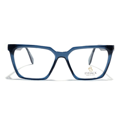 Eyejack Blue Wayfarer Eyeglasses for Men & Women (163009FCL2305)