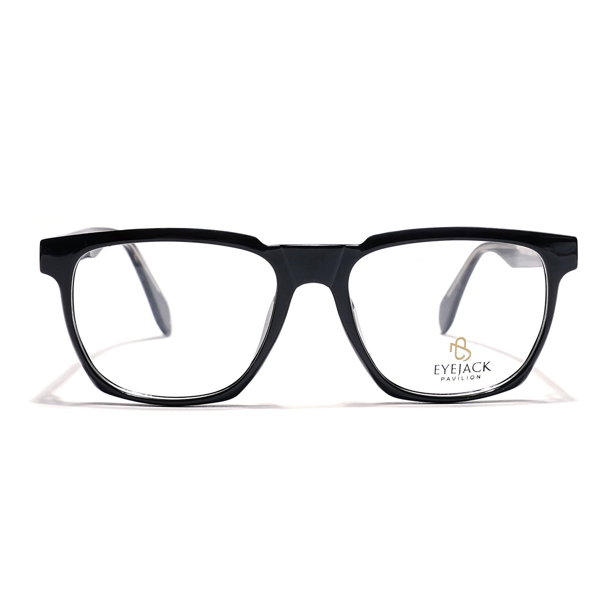 Eyejack Shine Black Wayfarer Eyeglasses for Men & Women (163010FCL2308)