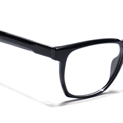 Eyejack Shine Black Wayfarer Eyeglasses for Men & Women (163010FCL2308)