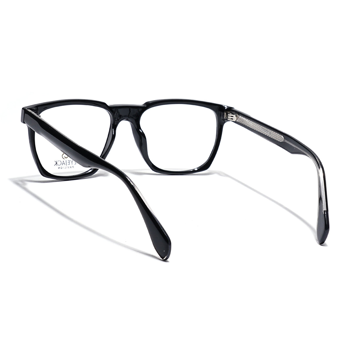 Eyejack Shine Black Wayfarer Eyeglasses for Men & Women (163010FCL2308)