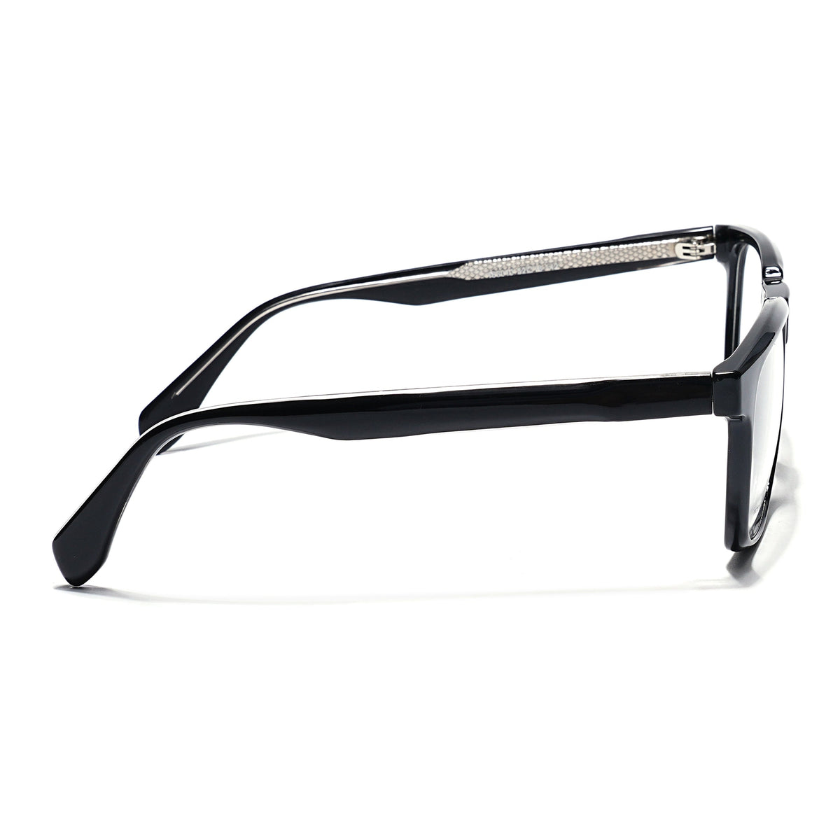 Eyejack Shine Black Wayfarer Eyeglasses for Men & Women (163010FCL2308)
