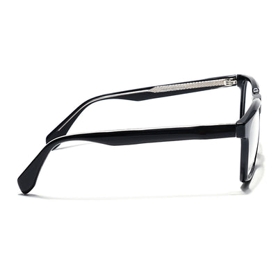 Eyejack Shine Black Wayfarer Eyeglasses for Men & Women (163010FCL2308)
