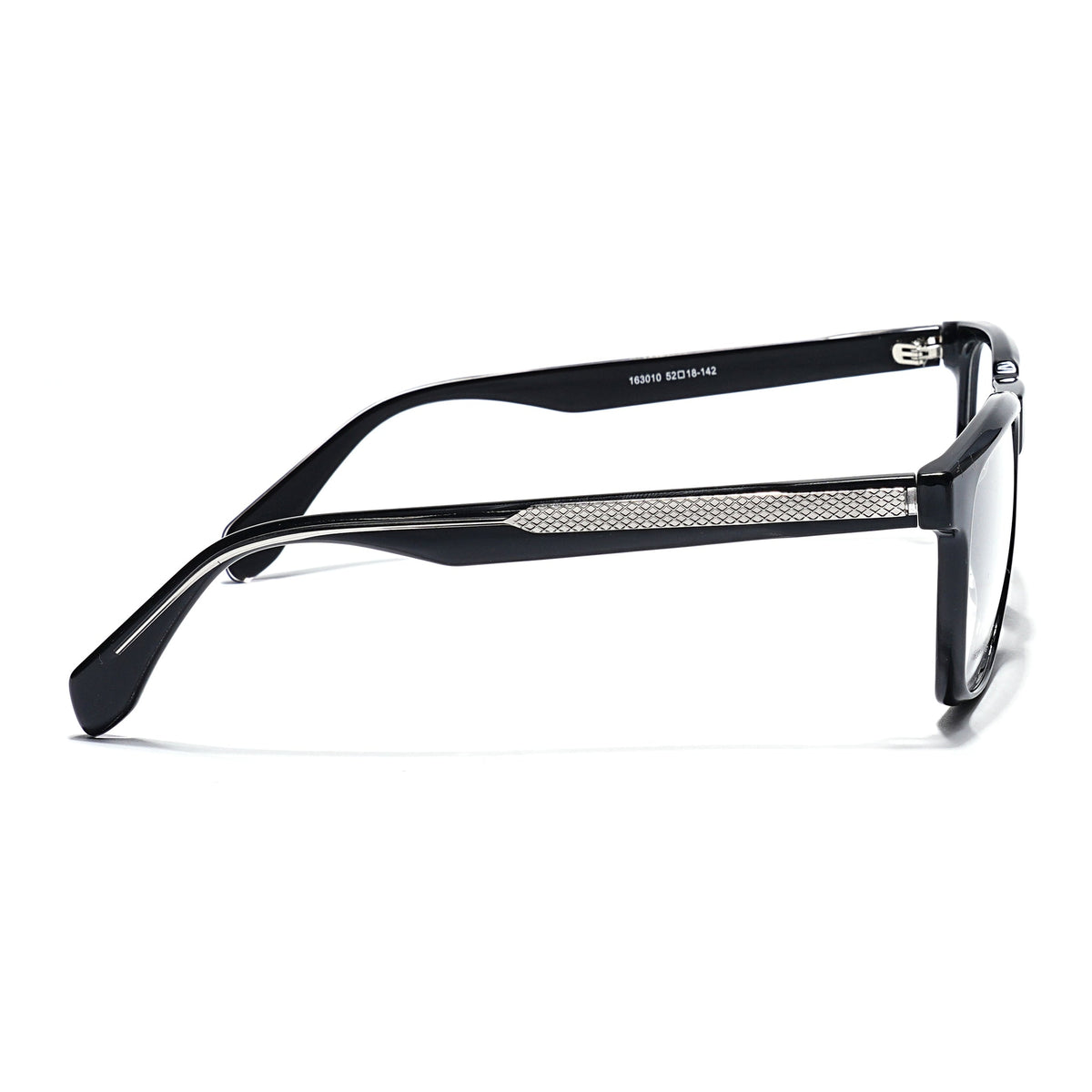 Eyejack Shine Black Wayfarer Eyeglasses for Men & Women (163010FCL2309)