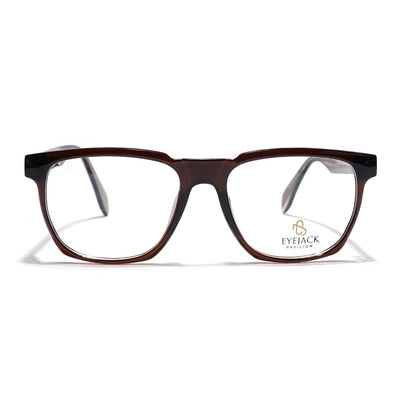 Eyejack Brown Wayfarer Eyeglasses for Men & Women (163010FCL2311)