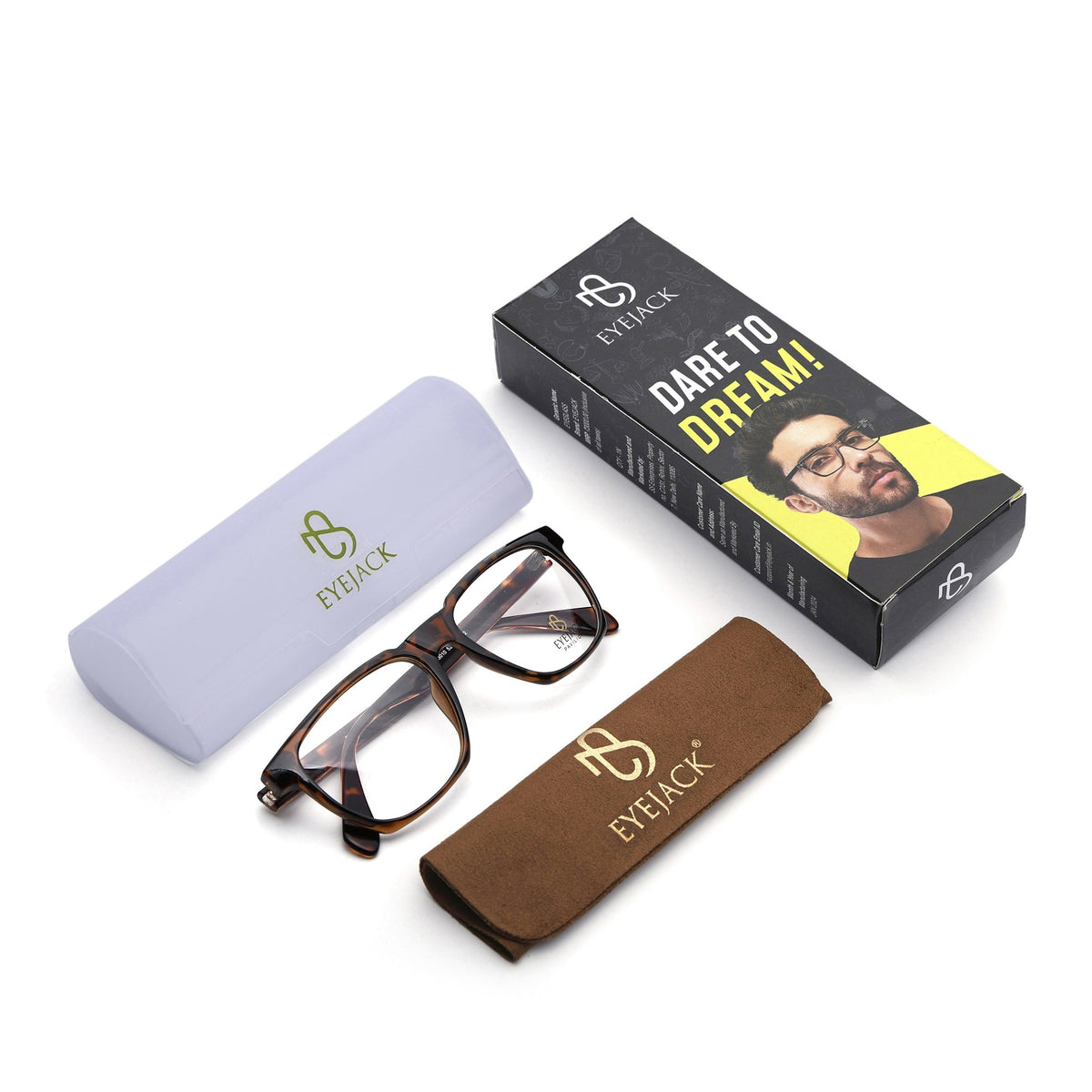 Eyejack Demi Brown Wayfarer Eyeglasses for Men & Women (163010FCL2312)