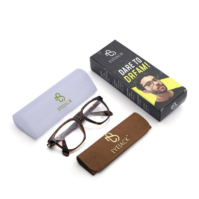 Eyejack Demi Brown Wayfarer Eyeglasses for Men & Women (163010FCL2312)
