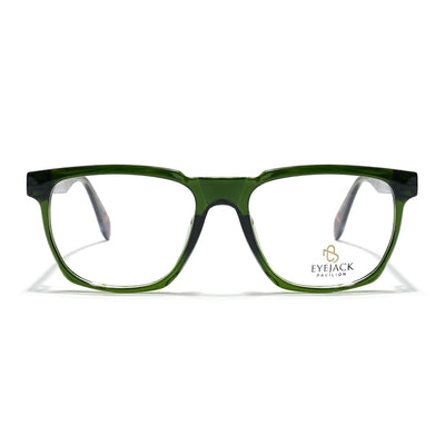 Eyejack Green Wayfarer Eyeglasses for Men & Women (163010FCL2314)