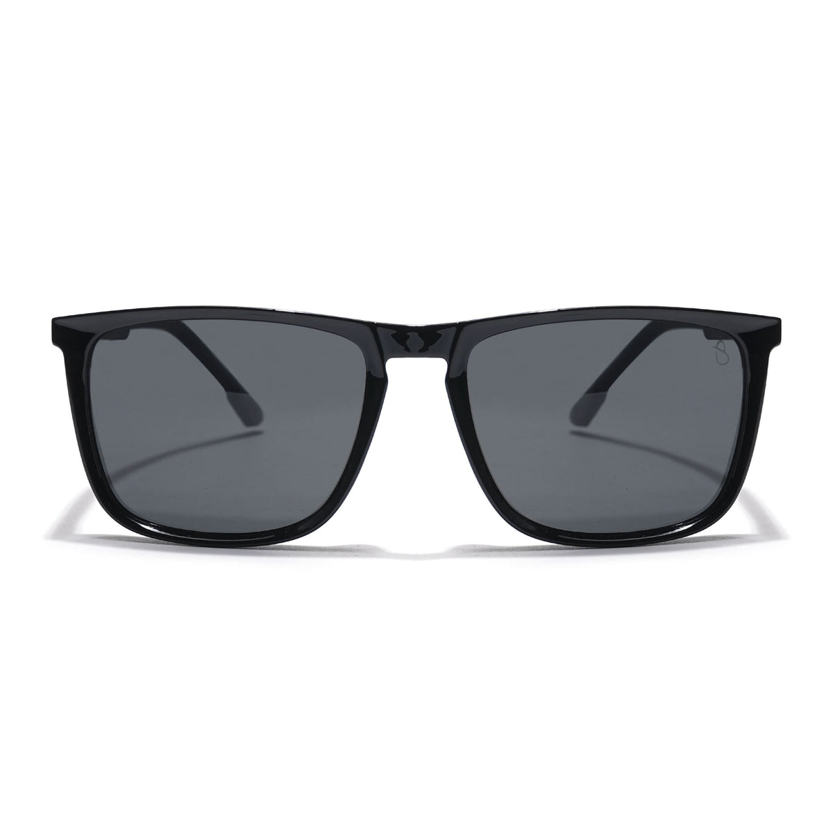Eyejack Coal Square Polarized Sunglasses for Men & Women (Black Lens | Black Frame - 17001PCL744)