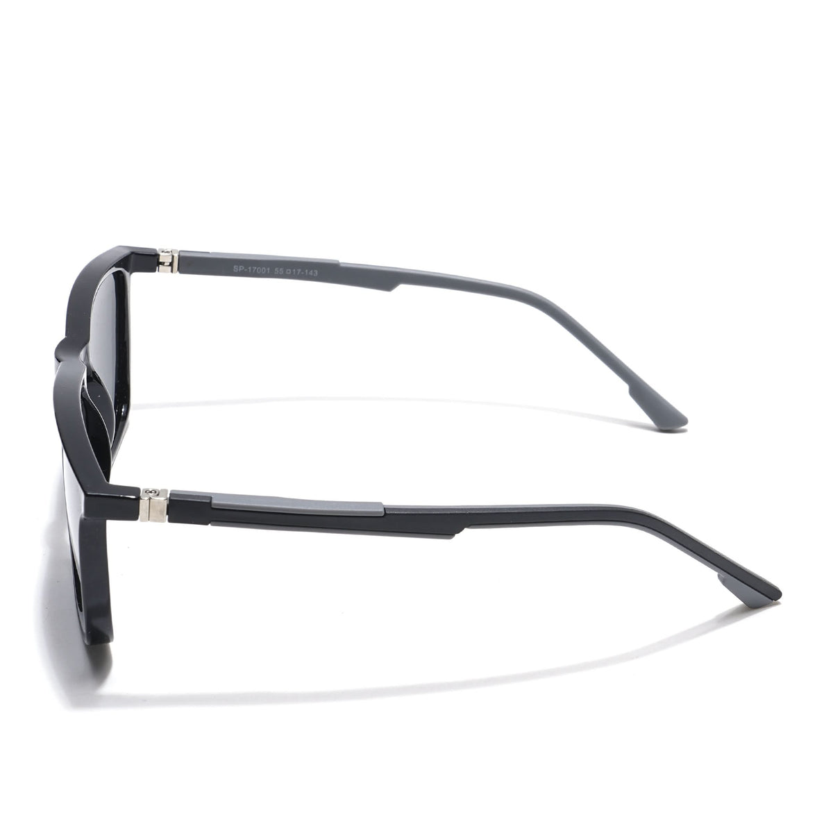 Eyejack Coal Square Polarized Sunglasses for Men & Women (Black Lens | Black Frame - 17001PCL744)