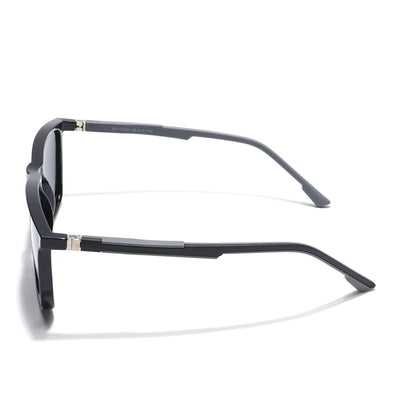 Eyejack Coal Square Polarized Sunglasses for Men & Women (Black Lens | Black Frame - 17001PCL744)