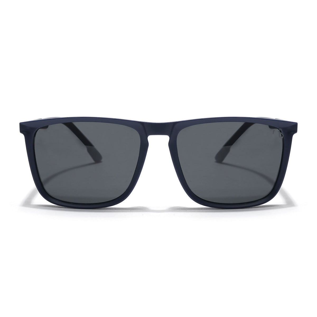 Eyejack Coal Square Polarized Sunglasses for Men & Women (Black Lens | Navy Blue Frame - 17001PCL746)