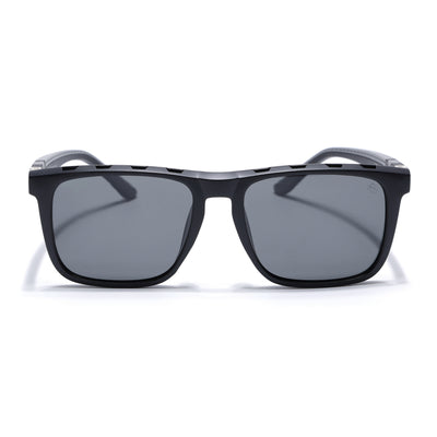 Eyejack Black Wayfarer Polarized Sunglasses for Men & Women (17013PCL2135)
