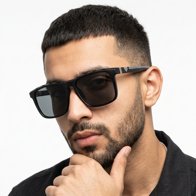 Eyejack Black Wayfarer Polarized Sunglasses for Men & Women (17013PCL2135)