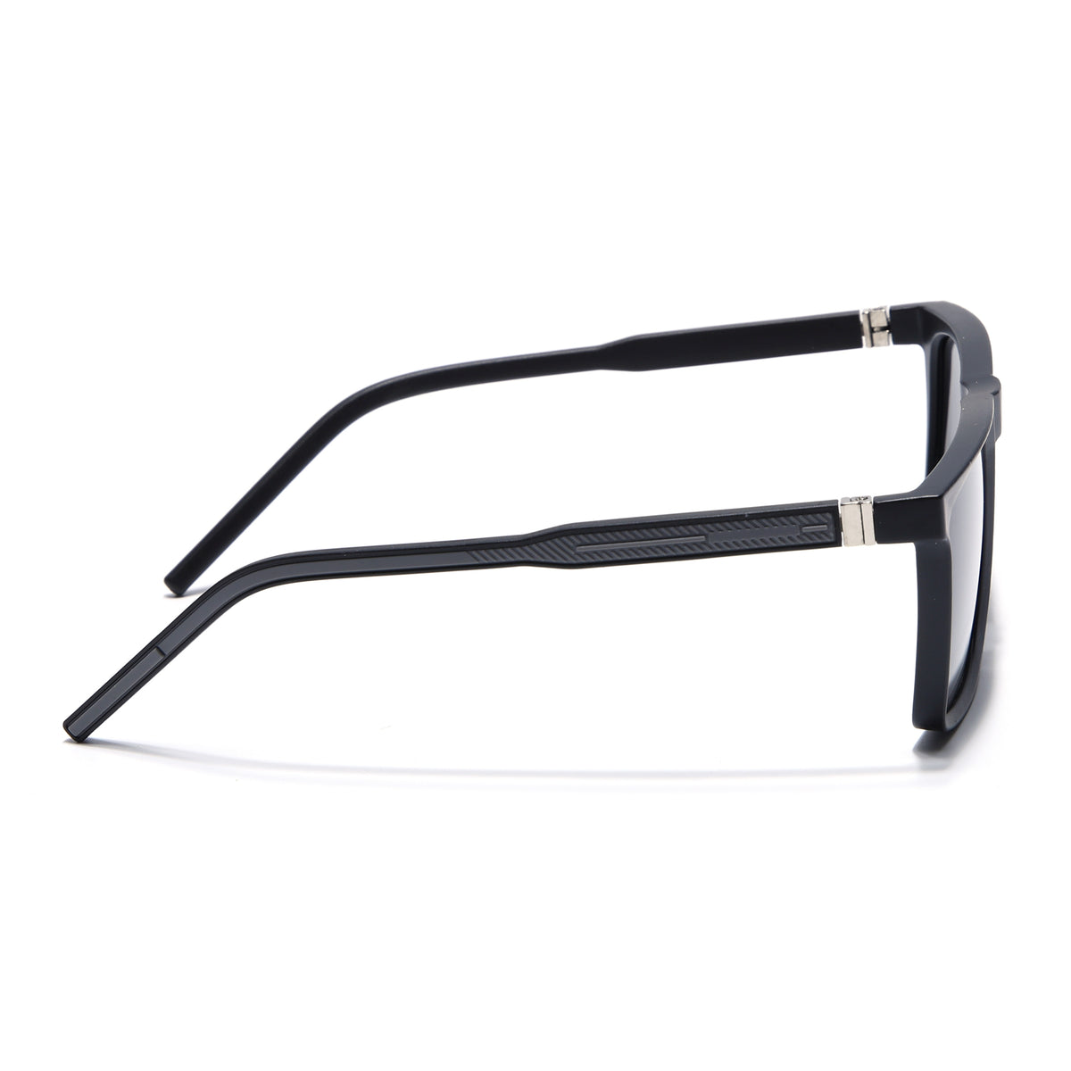 Eyejack Square Polarized Sunglasses for Men & Women (Black Lens | Black Frame - 17014PCL766)