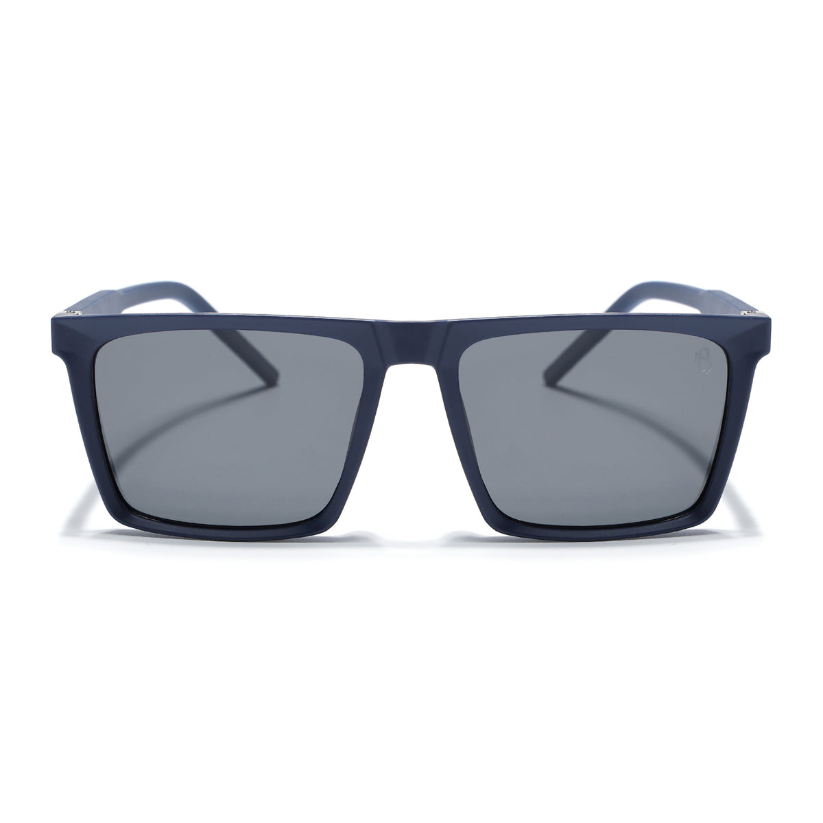 Eyejack Square Polarized Sunglasses for Men & Women (Black Lens | Navy Blue Frame - 17014PCL768)