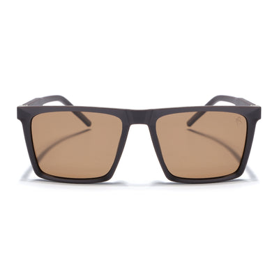 Eyejack Square Polarized Sunglasses for Men & Women (Brown Lens | Brown Frame - 17014PCL769)