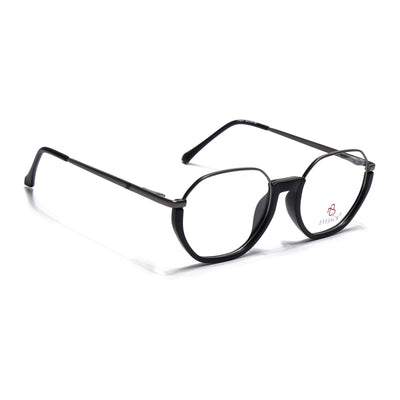 Eyejack Skyline Grey & Black Round Eyeglasses for Men & Women (170201FCL1977-C1)