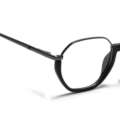 Eyejack Skyline Grey & Black Round Eyeglasses for Men & Women (170201FCL1977-C1)