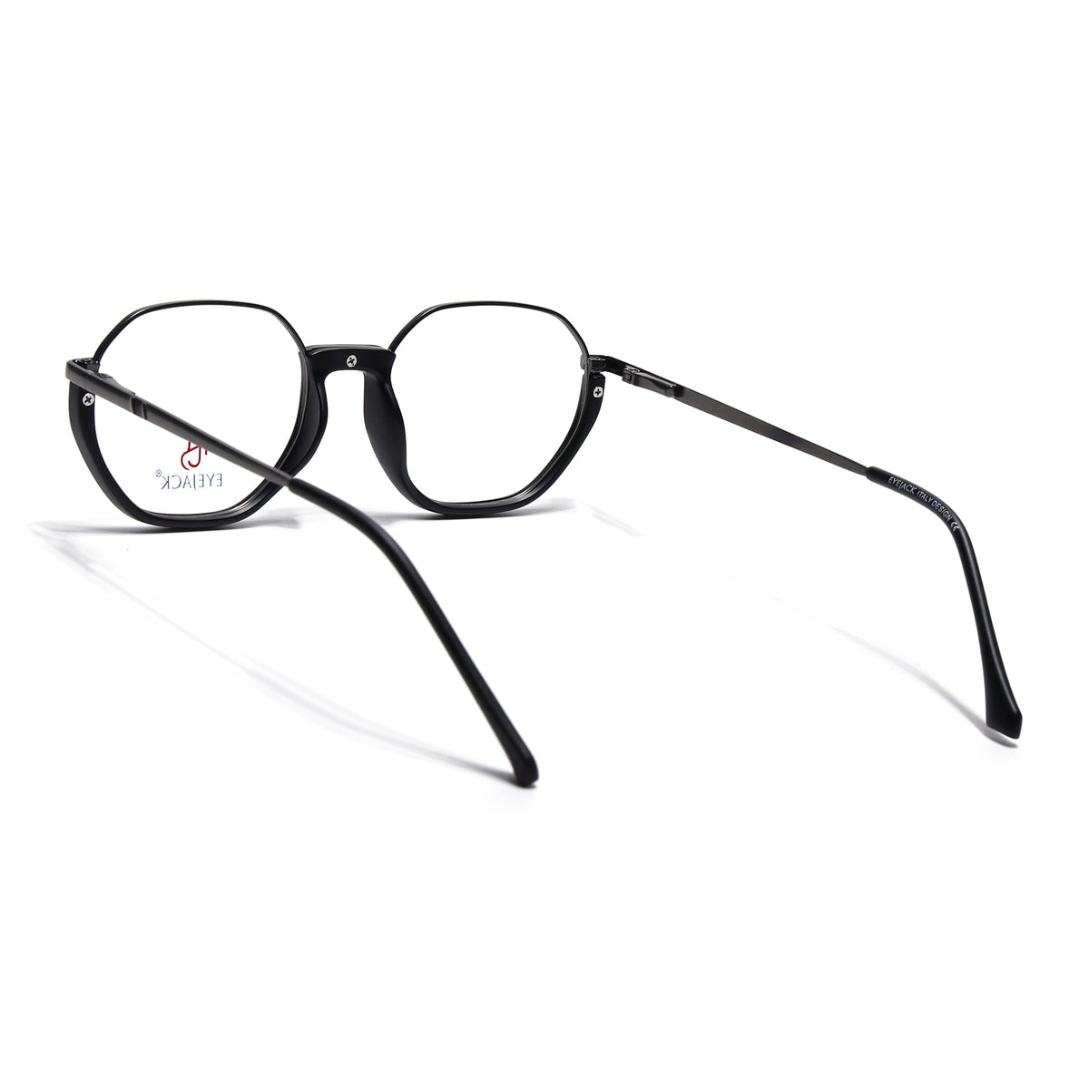 Eyejack Skyline Grey & Black Round Eyeglasses for Men & Women (170201FCL1977-C1)