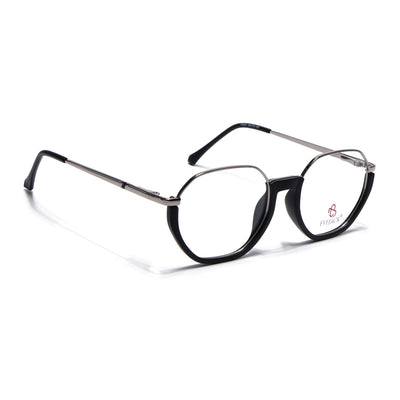Eyejack Skyline Silver & Black Round Eyeglasses for Men & Women (170201FCL1978-C2)