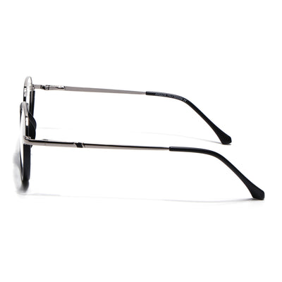 Eyejack Skyline Silver & Black Round Eyeglasses for Men & Women (170201FCL1978-C2)