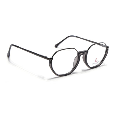Eyejack Skyline Grey Round Eyeglasses for Men & Women (170201FCL1979-C3)
