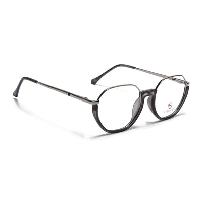 Eyejack Skyline Silver & Grey Round Eyeglasses for Men & Women (170201FCL1980-C4)