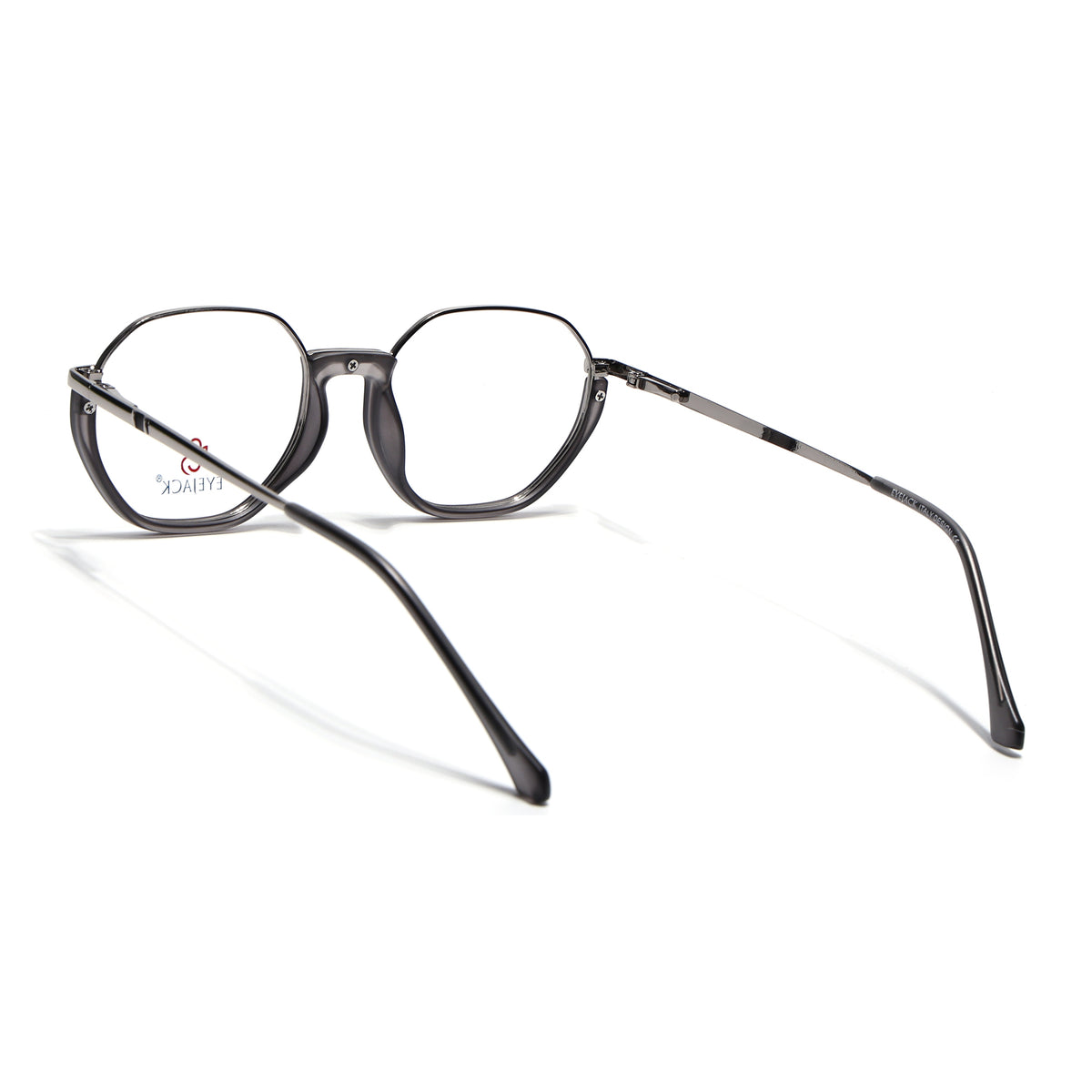 Eyejack Skyline Silver & Grey Round Eyeglasses for Men & Women (170201FCL1980-C4)