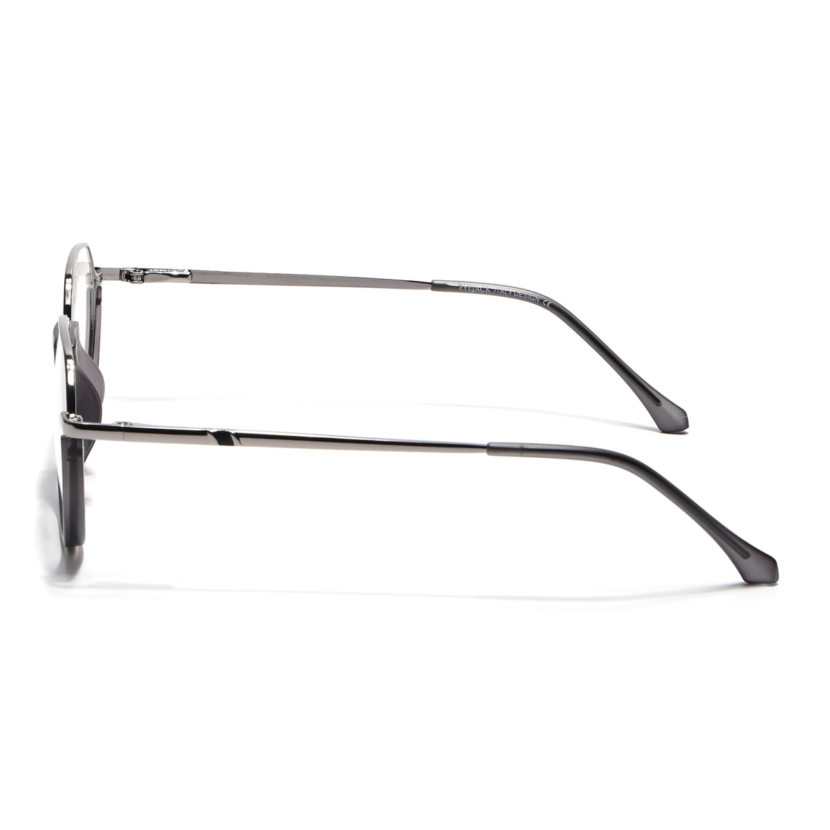 Eyejack Skyline Silver & Grey Round Eyeglasses for Men & Women (170201FCL1980-C4)