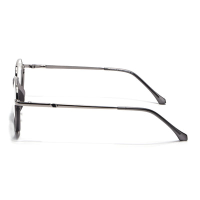 Eyejack Skyline Silver & Grey Round Eyeglasses for Men & Women (170201FCL1980-C4)