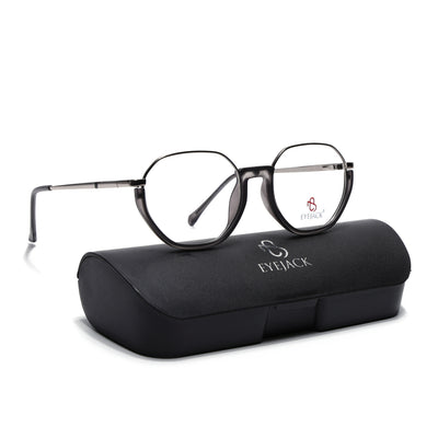 Eyejack Skyline Silver & Grey Round Eyeglasses for Men & Women (170201FCL1980-C4)
