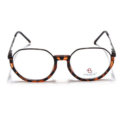 Eyejack Skyline Demi Brown Round Eyeglasses for Men & Women (170201FCL1981-C5)