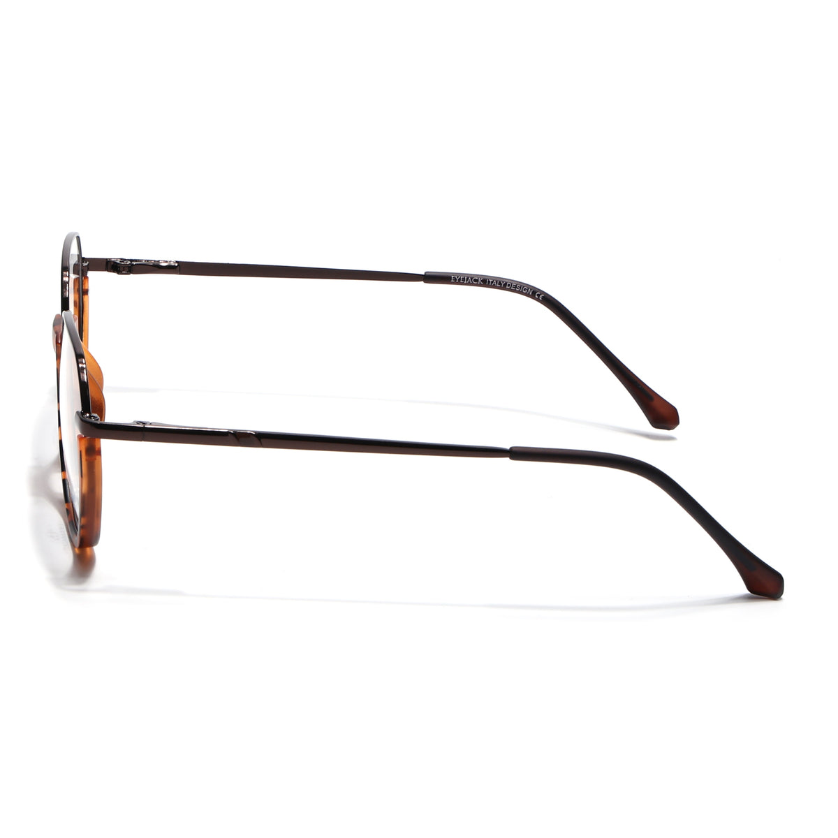 Eyejack Skyline Demi Brown Round Eyeglasses for Men & Women (170201FCL1981-C5)