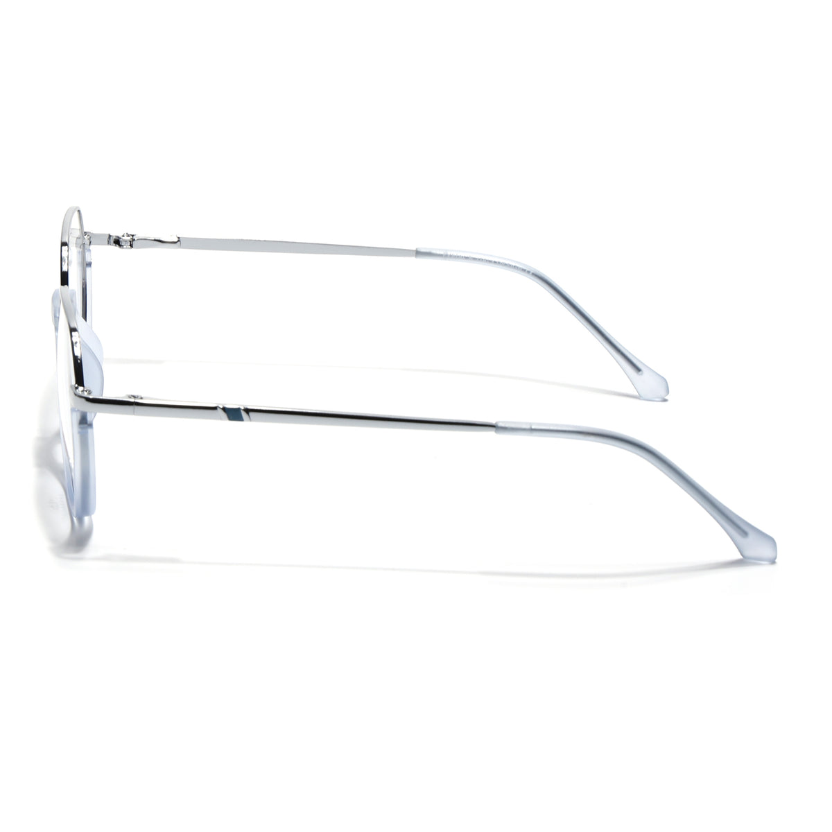 Eyejack Skyline Silver & Blue Round Eyeglasses for Men & Women (170201FCL1984-C8)