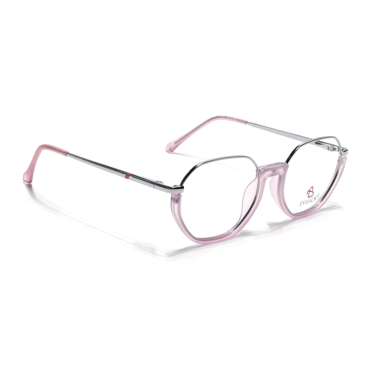Eyejack Skyline Silver & Lavender Round Eyeglasses for Men & Women (170201FCL1985-C9)