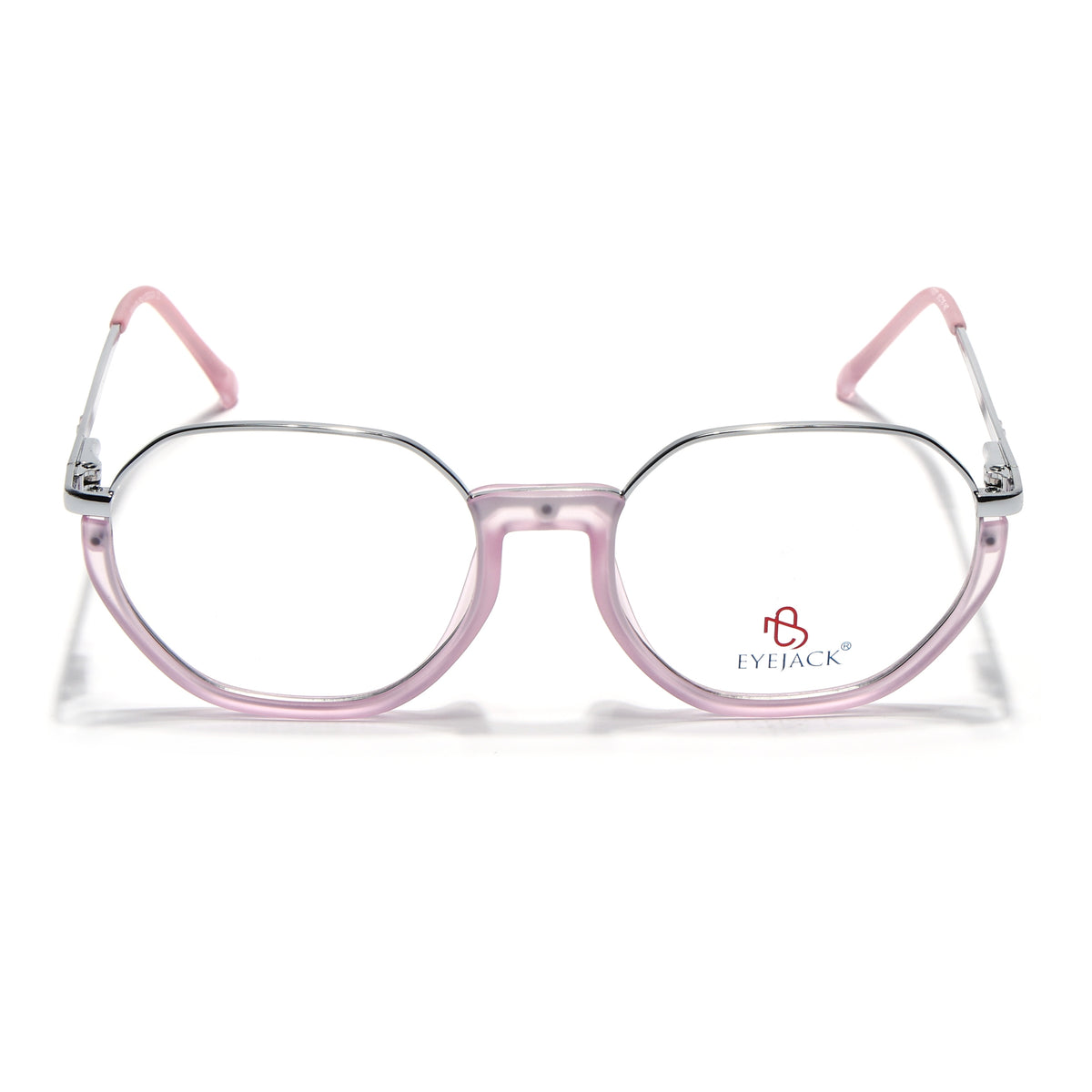 Eyejack Skyline Silver & Lavender Round Eyeglasses for Men & Women (170201FCL1985-C9)