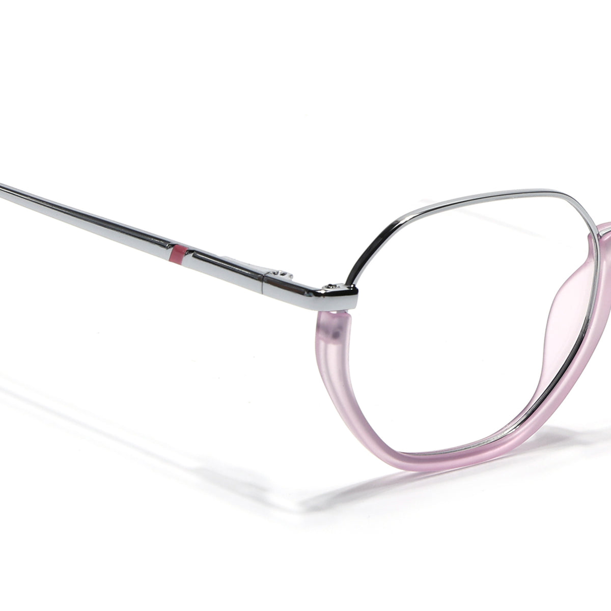 Eyejack Skyline Silver & Lavender Round Eyeglasses for Men & Women (170201FCL1985-C9)
