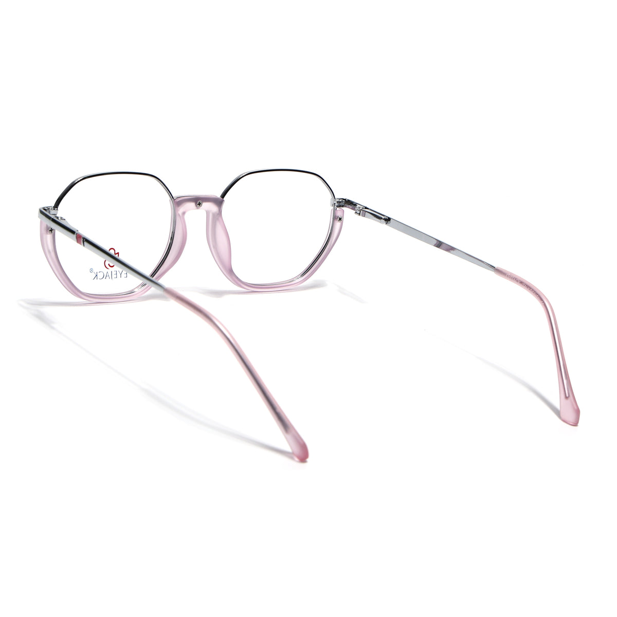 Eyejack Skyline Silver & Lavender Round Eyeglasses for Men & Women (170201FCL1985-C9)