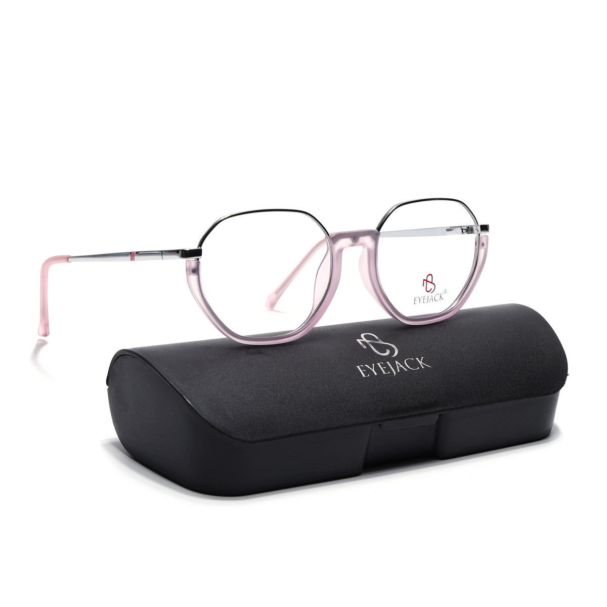 Eyejack Skyline Silver & Lavender Round Eyeglasses for Men & Women (170201FCL1985-C9)