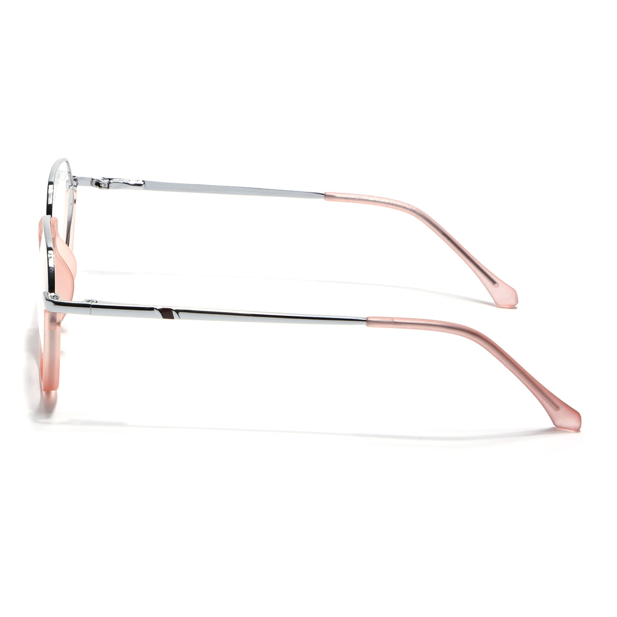 Eyejack Skyline Silver & Peach Round Eyeglasses for Men & Women (170201FCL1986-C10)