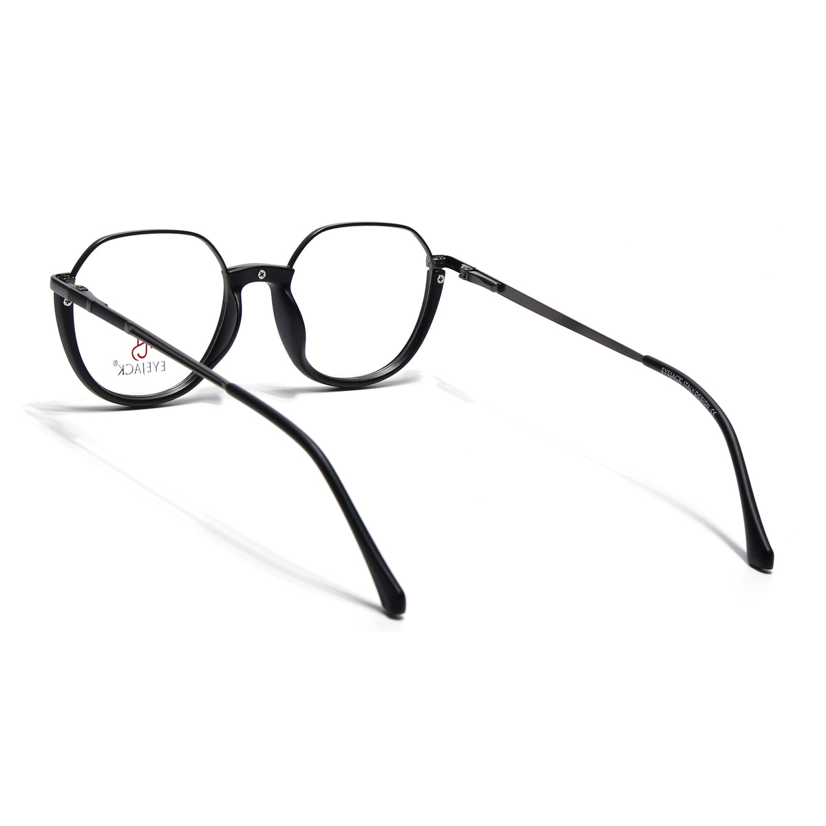 Eyejack Skyline Grey & Black Round Eyeglasses for Men & Women (170202FCL1987-C1)