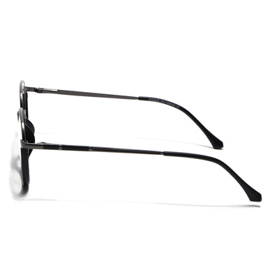 Eyejack Skyline Grey & Black Round Eyeglasses for Men & Women (170202FCL1987-C1)